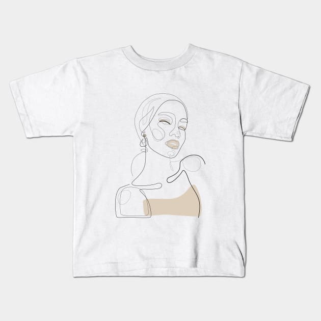 Lady In Beige Kids T-Shirt by Explicit Design